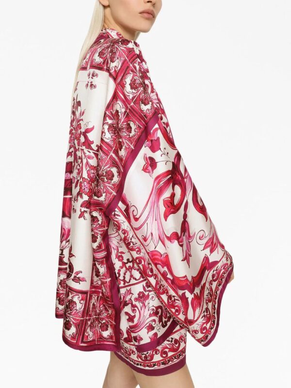 Dolce & Gabbana  Majolica-print batwing-sleeve shirt - Image 4