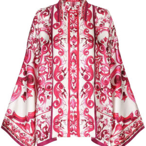 Dolce & Gabbana  Majolica-print batwing-sleeve shirt