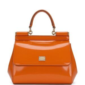 Dolce & Gabbana small Sicily patent-leather tote bag
