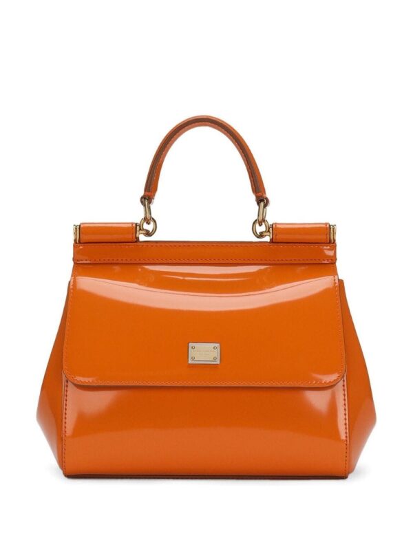 Dolce & Gabbana small Sicily patent-leather tote bag