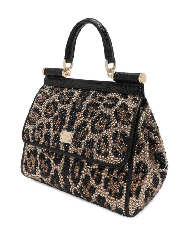 Dolce & Gabbana small Sicily crystal-embellished tote bag - Image 5