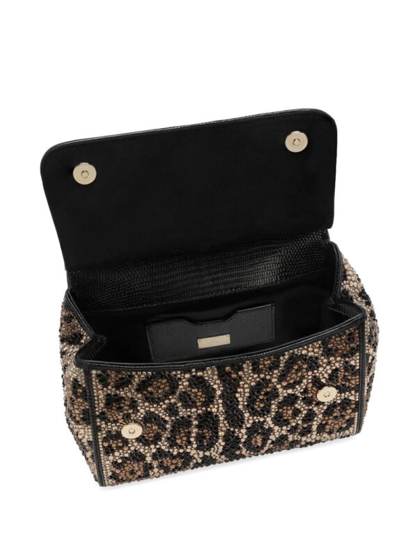 Dolce & Gabbana small Sicily crystal-embellished tote bag - Image 4