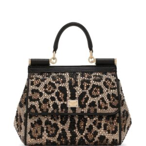 Dolce & Gabbana small Sicily crystal-embellished tote bag