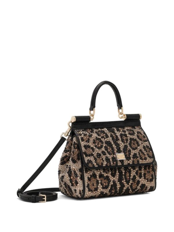 Dolce & Gabbana small Sicily crystal-embellished tote bag - Image 3