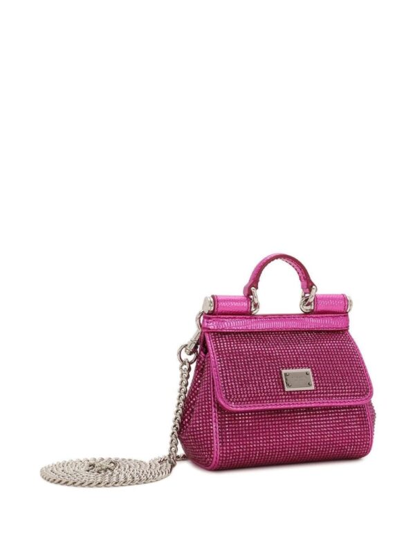Dolce & Gabbana mini Sicily rhinestone-embellished tote bag - Image 4