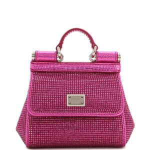 Dolce & Gabbana mini Sicily rhinestone-embellished tote bag