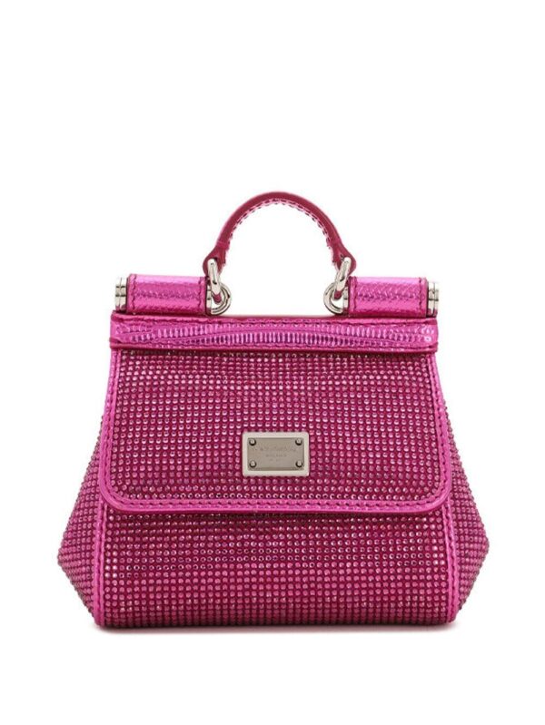 Dolce & Gabbana mini Sicily rhinestone-embellished tote bag