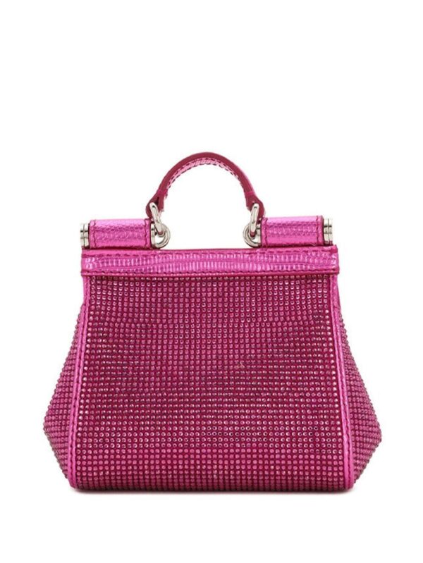 Dolce & Gabbana mini Sicily rhinestone-embellished tote bag - Image 3