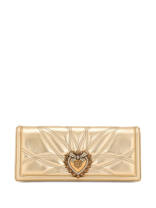 Dolce & Gabbana Devotion metallic-effect leather bag