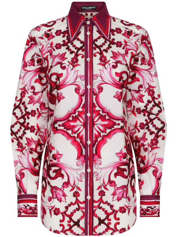 Dolce & Gabbana  Majolica-print cotton shirt