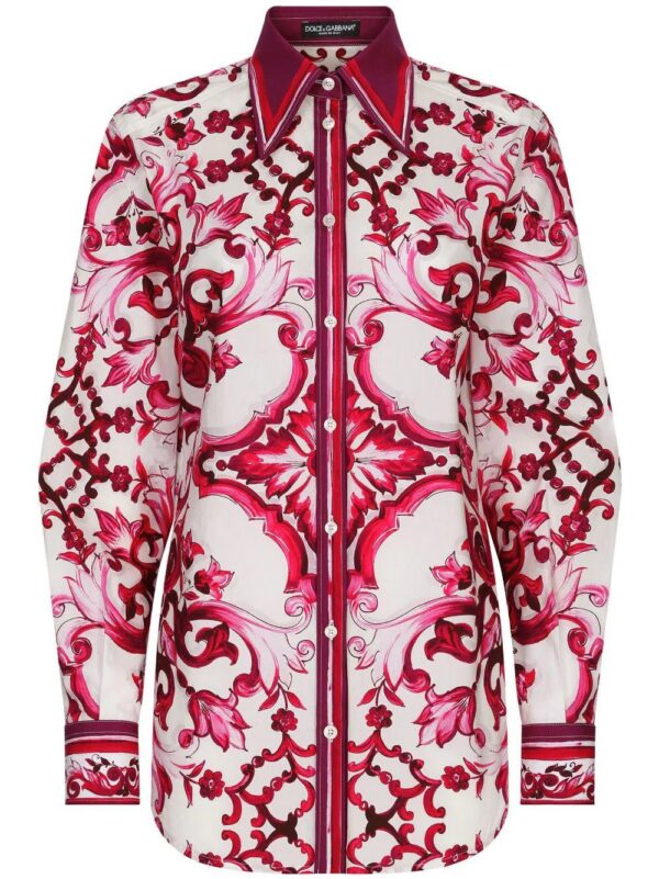 Dolce & Gabbana  Majolica-print cotton shirt