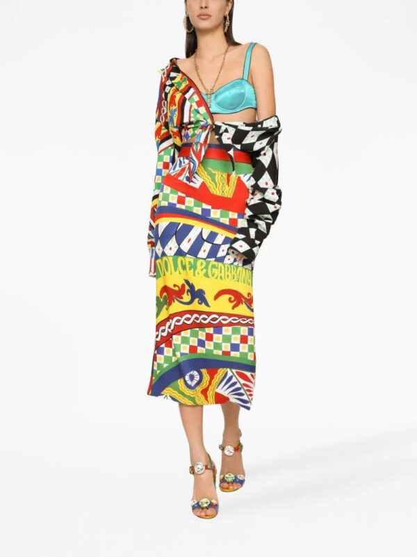 Dolce & Gabbana  graphic-print tie-waist shirt - Image 2