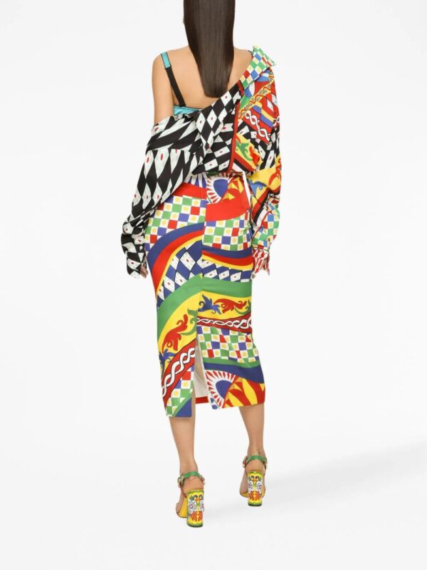 Dolce & Gabbana  graphic-print tie-waist shirt - Image 3