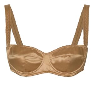 Dolce & Gabbana satin-finish balconette-style bra