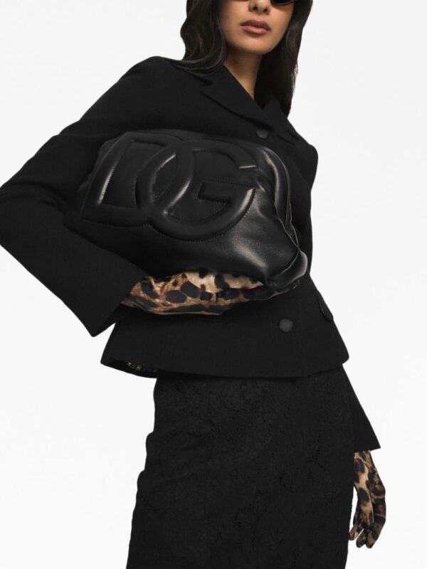 Dolce & Gabbana logo-embossed leather clutch - Image 2