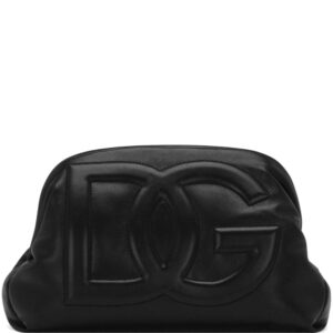 Dolce & Gabbana logo-embossed leather clutch