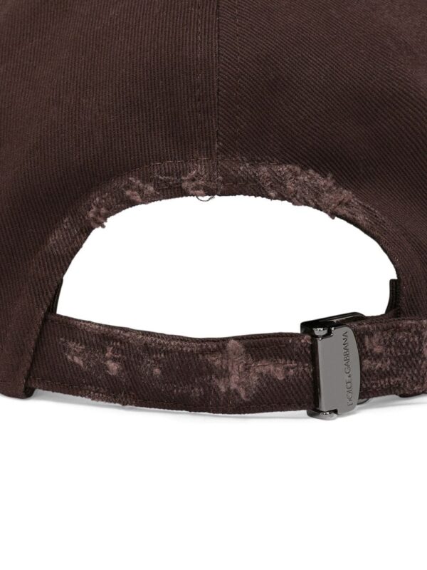 Dolce & Gabbana logo-plaque ripped baseball cap - Image 2
