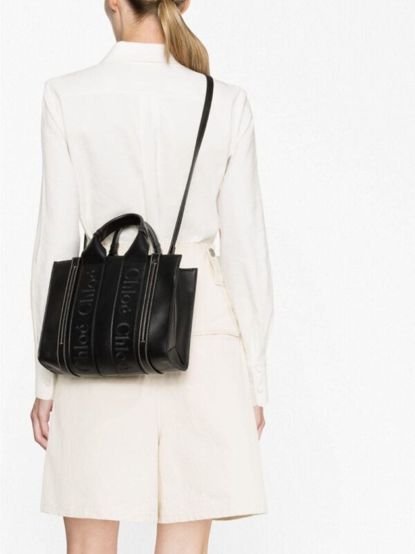 Chloé Small Woody leather tote bag - Image 3