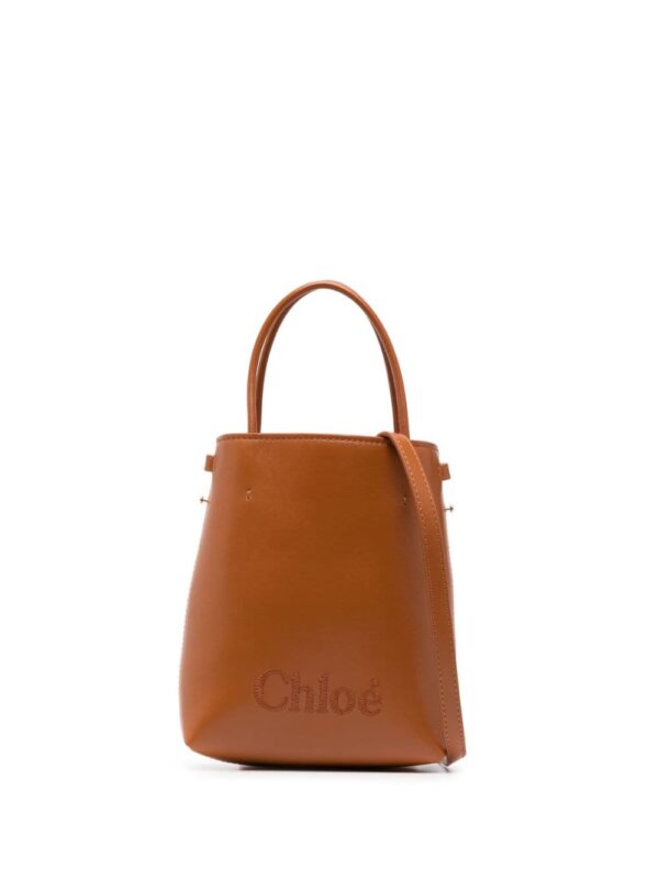 Chloé Sense embroidered-logo leather mini bag