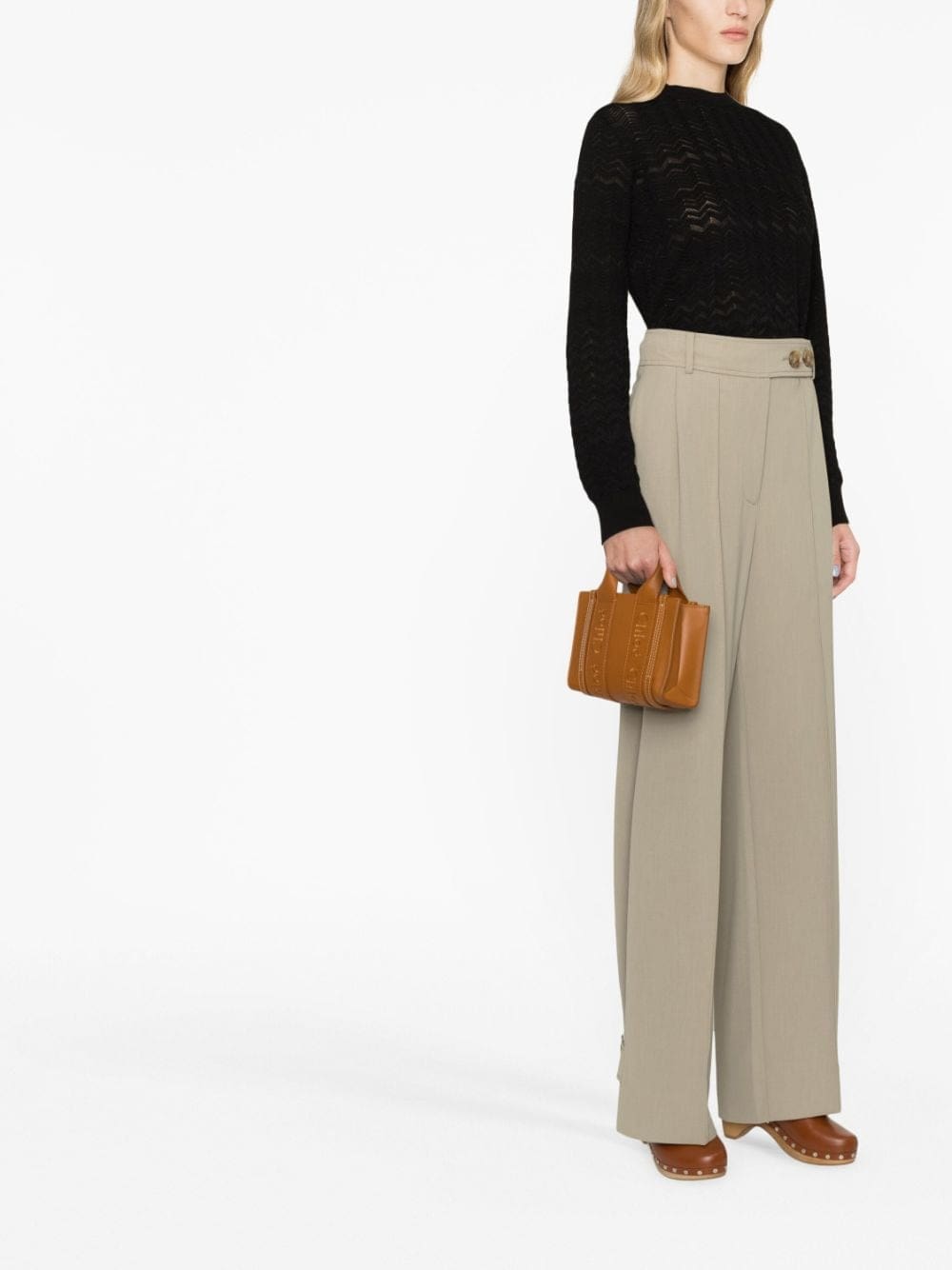 Chloé Woody leather tote bag - Image 2