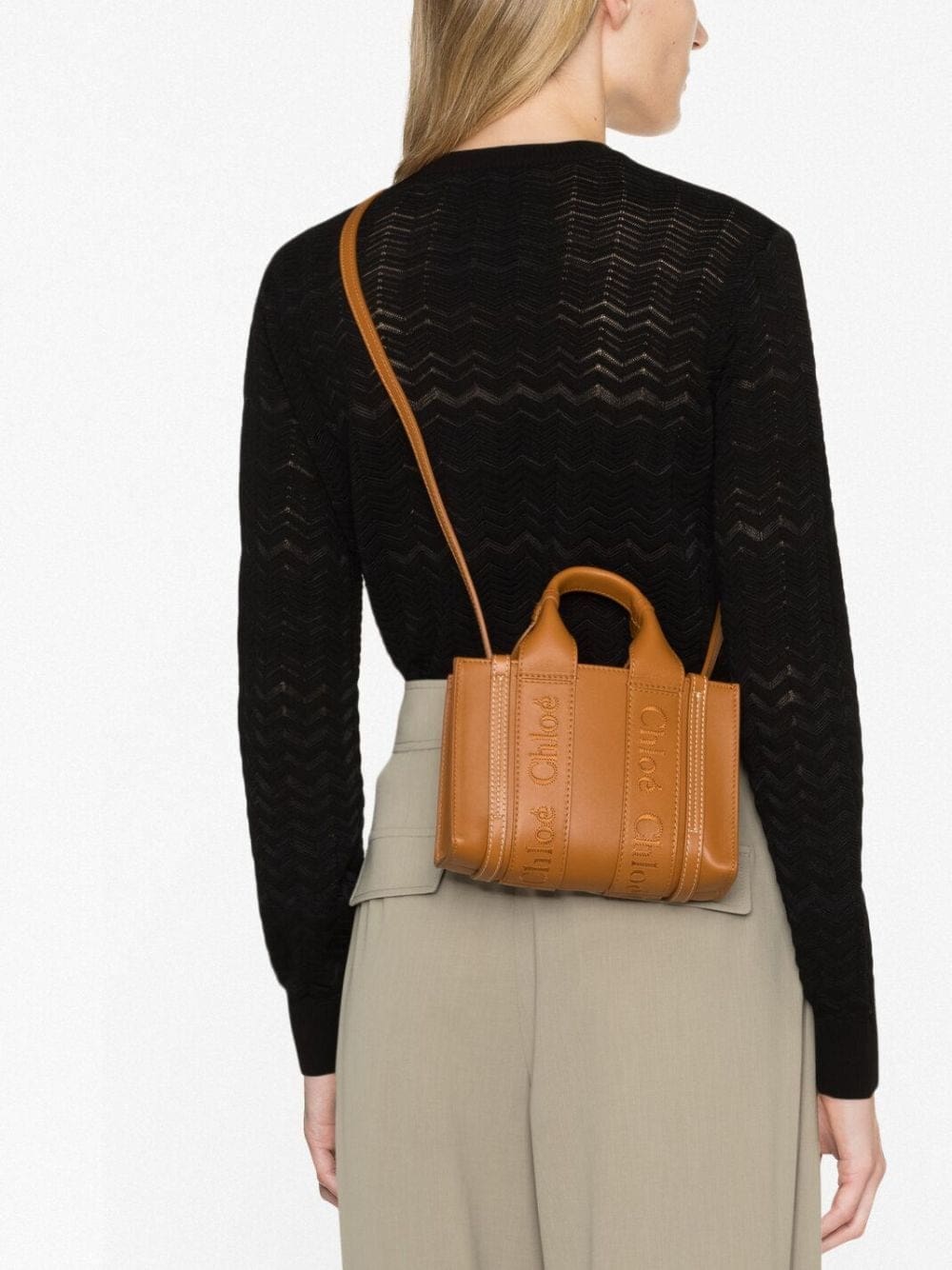 Chloé Woody leather tote bag - Image 3