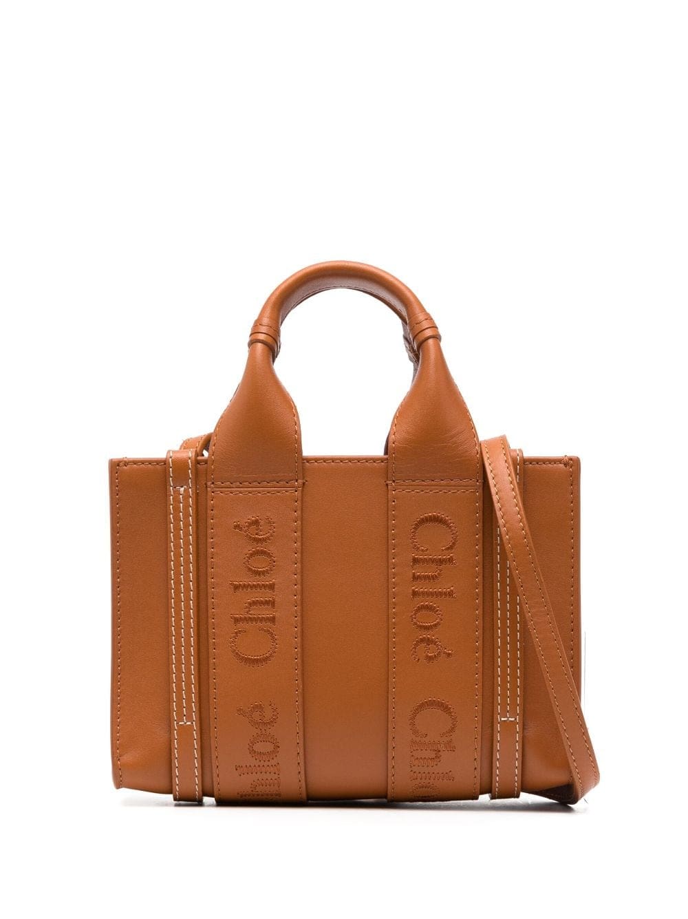 Chloé Woody leather tote bag