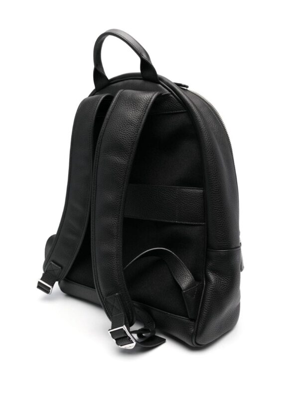 Santoni grained-texture leather backpack - Image 3