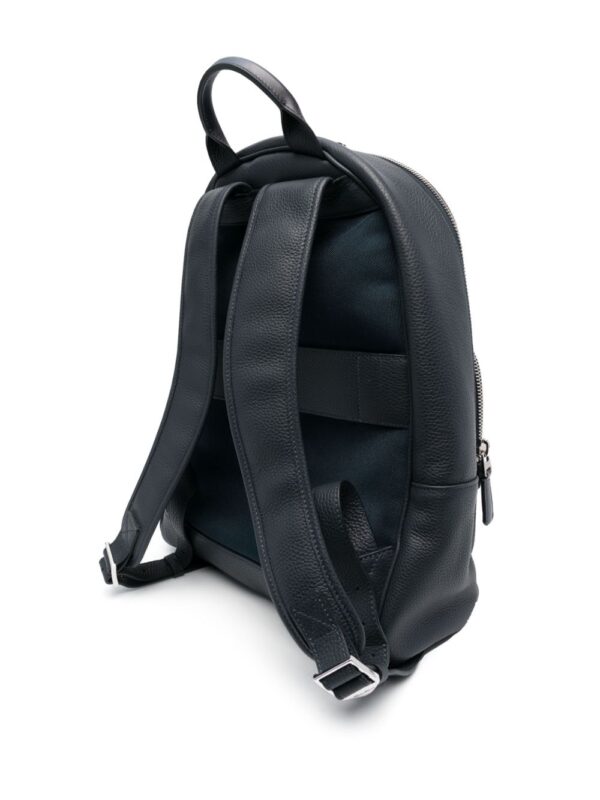 Santoni grained-texture leather backpack - Image 3