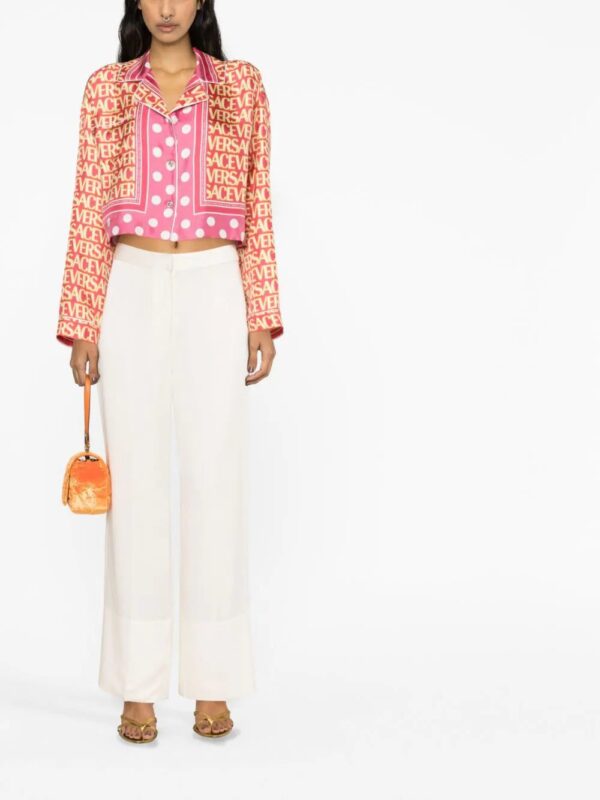 Versace  Allover cropped silk shirt - Image 2