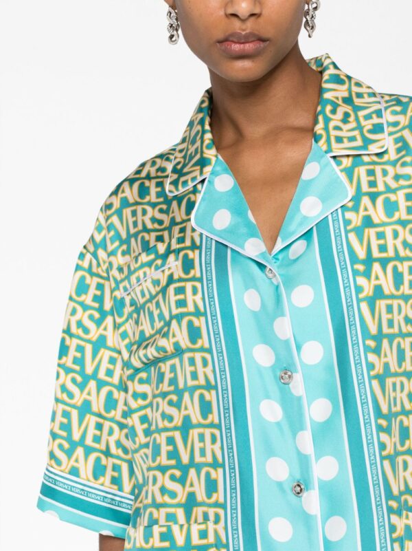 Versace  Allover Polka Dot-print silk shirt - Image 3