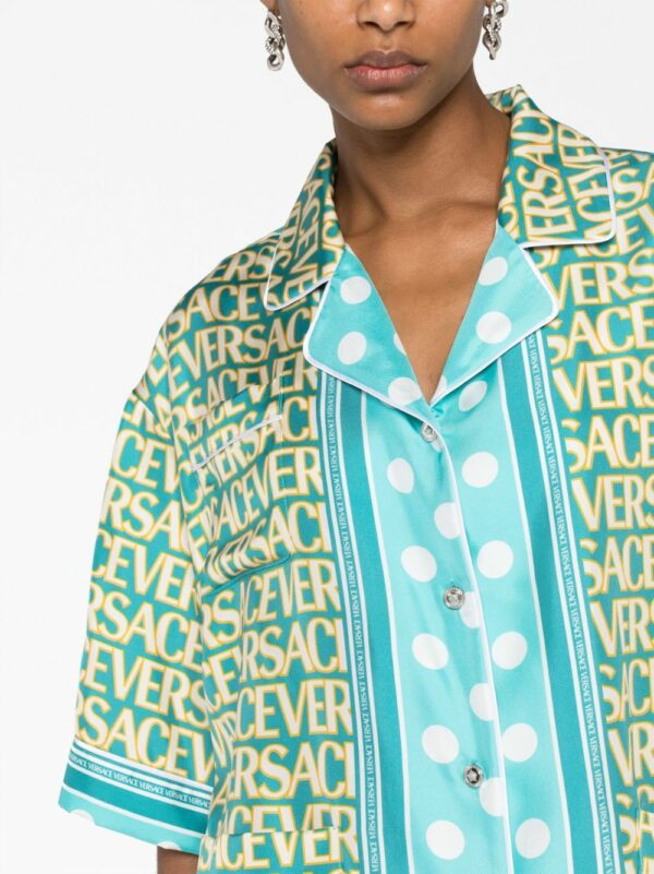 Versace  Allover Polka Dot-print silk shirt - Image 3