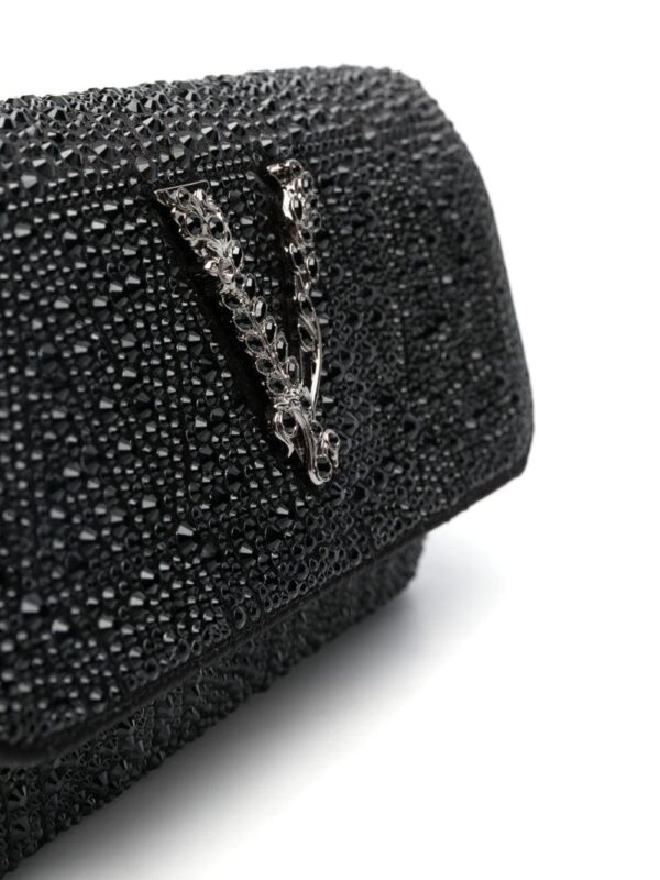Versace Virtus rhinestone-embellished shoulder bag - Image 5