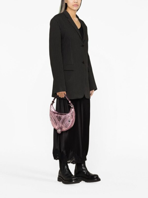 Versace small Repeat metallic-effect shoulder bag - Image 2