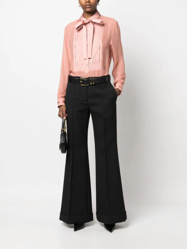 TOM FORD  long-sleeve panelled silk shirt - Image 2