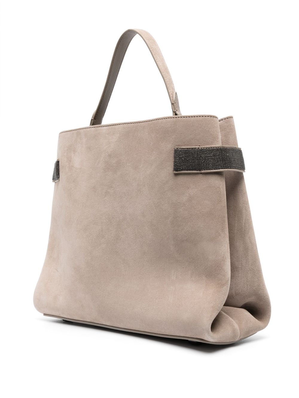 Brunello Cucinelli Monili-detail suede tote bag - Image 3