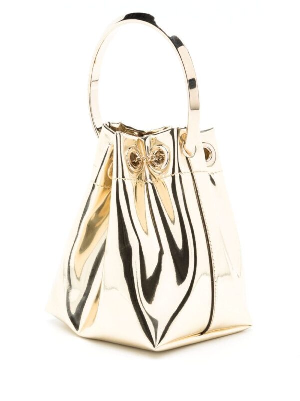Jimmy Choo Bon Bon metallic mini bucket bag - Image 3