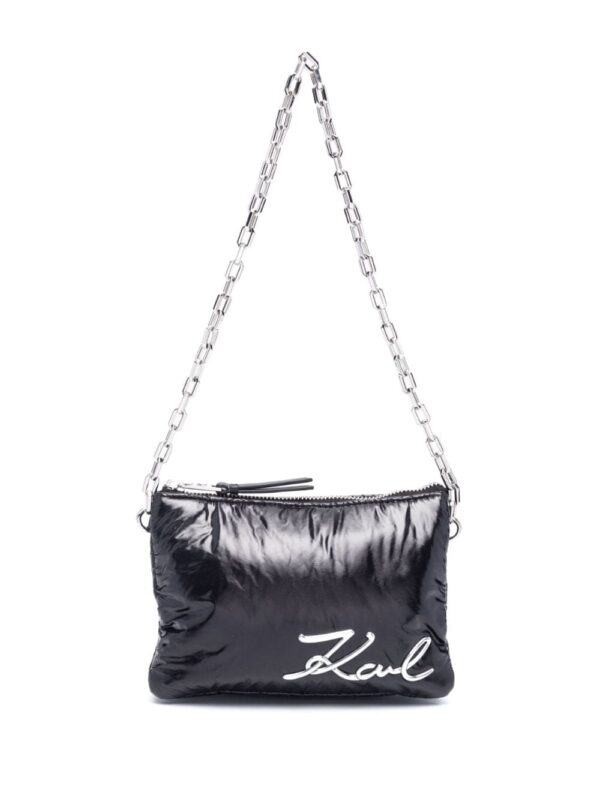 Karl Lagerfeld signature-detail shoulder bag