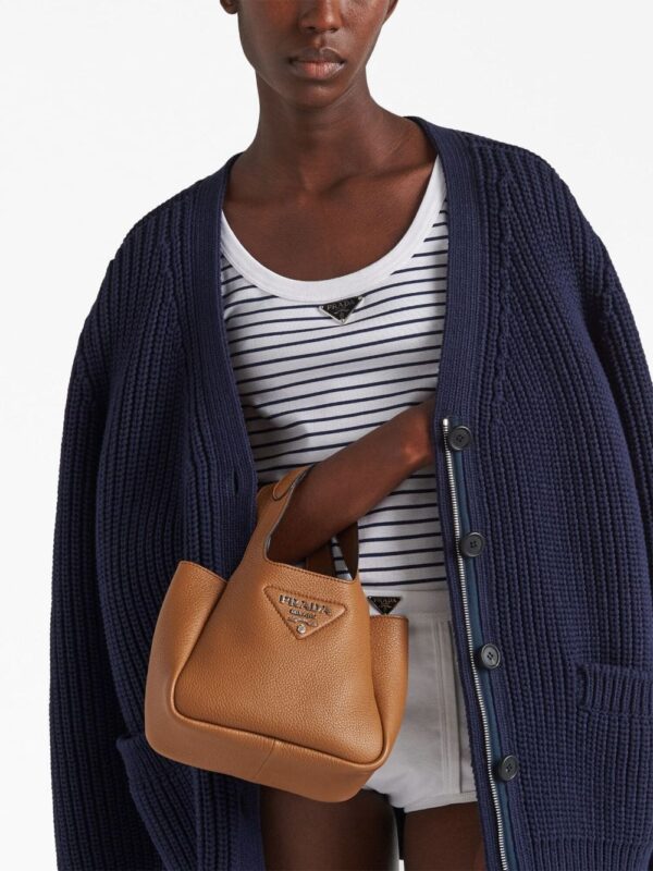 Prada logo-plaque tote bag - Image 3