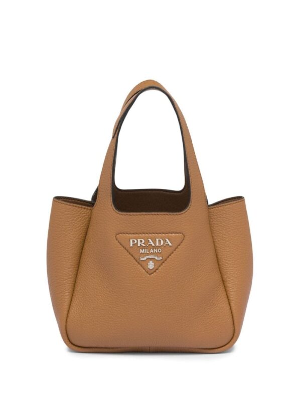 Prada logo-plaque tote bag