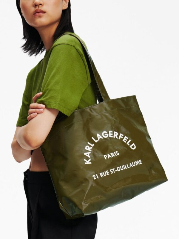 Karl Lagerfeld logo-print twill tote bag - Image 2