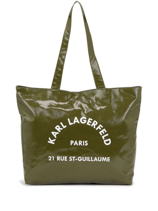 Karl Lagerfeld logo-print twill tote bag