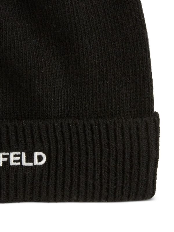Karl Lagerfeld K/Essential logo-embroidered beanie - Image 4