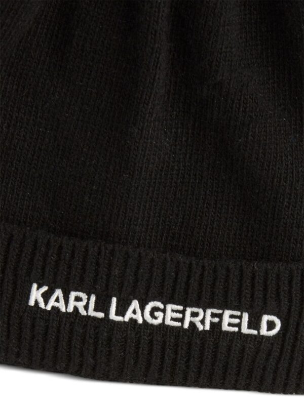 Karl Lagerfeld K/Essential logo-embroidered beanie - Image 3