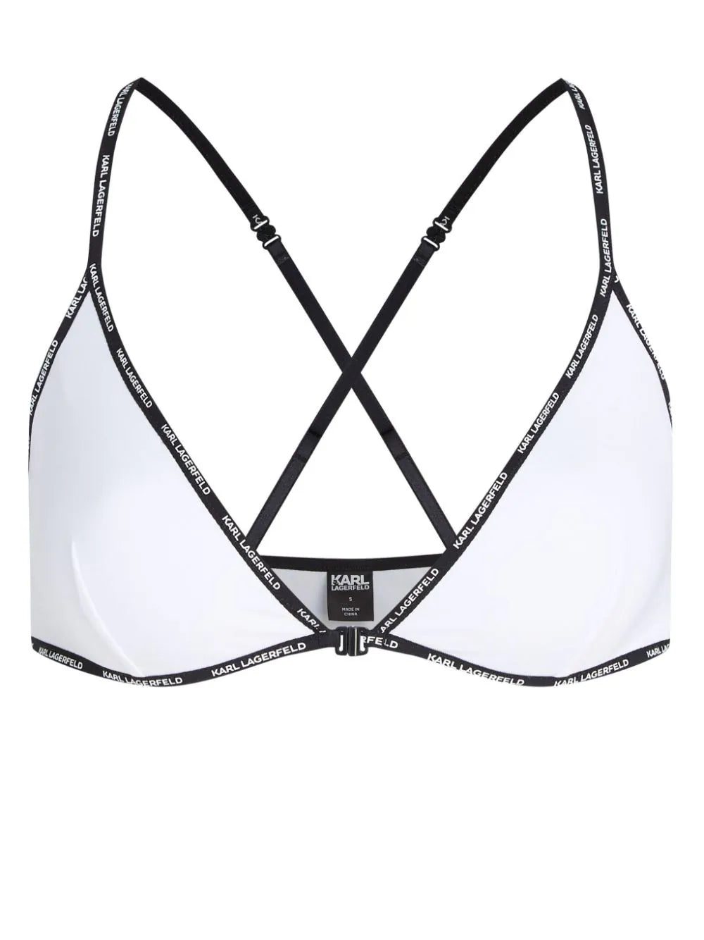 Karl Lagerfeld mini logo cotton triangle bra