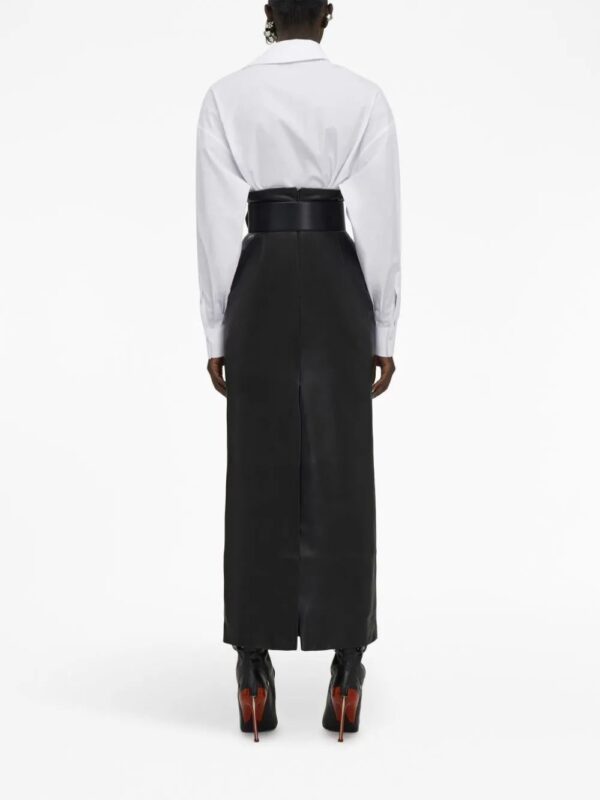 Alexander McQueen  rose-appliqué cotton shirt - Image 4