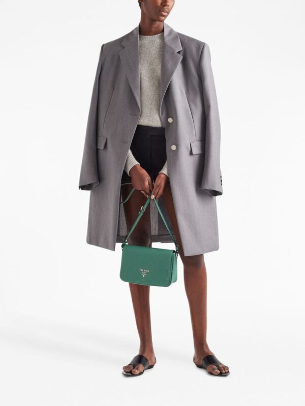 Prada logo-plaque leather shoulder bag - Image 2