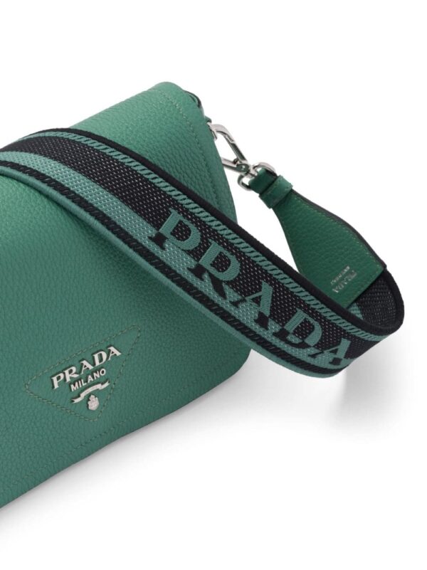 Prada logo-plaque leather shoulder bag - Image 5