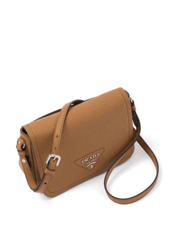 Prada logo-plaque leather shoulder bag - Image 4
