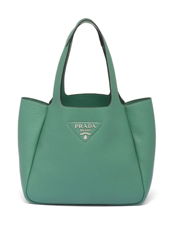 Prada logo-plaque tote bag