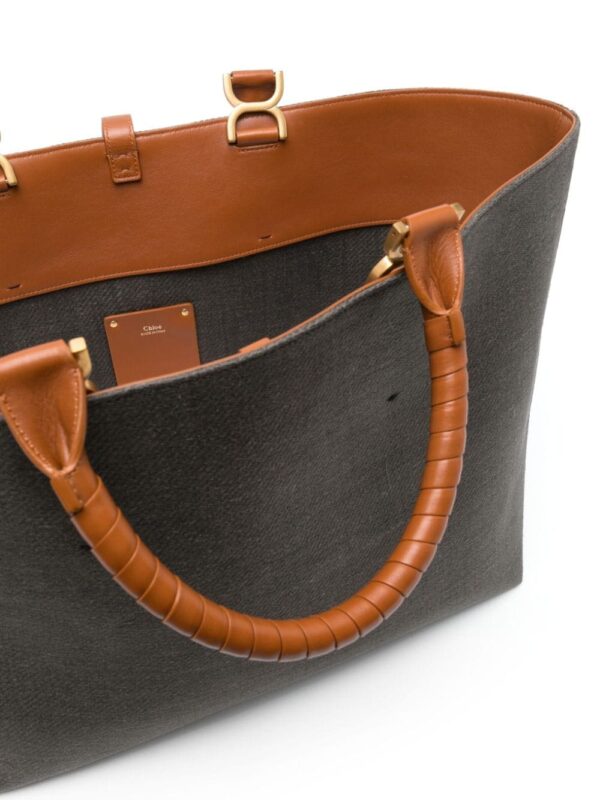 Chloé Marcie linen tote bag - Image 5